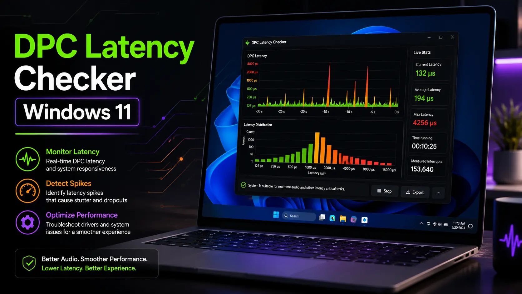 DPC latency checker download windows 11 screenshot