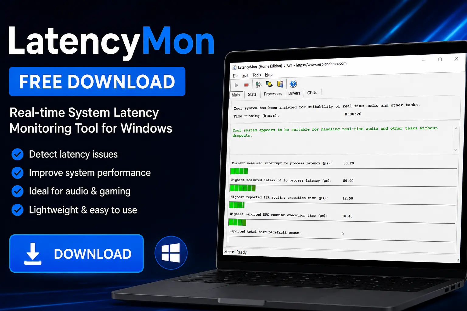 Latencymon Download Free Windows screenshot